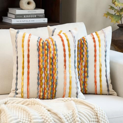 Boho Pillow Covers 18x18 Inch Set of 2 (2 Count)