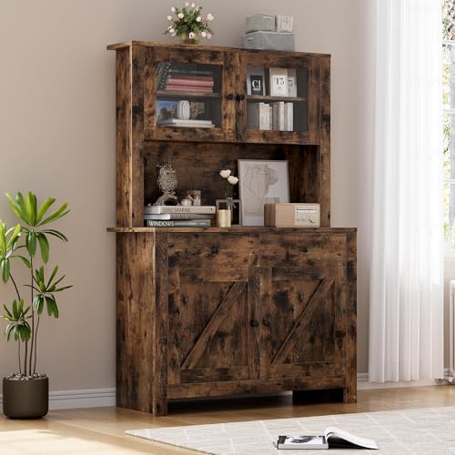 Kitchen Pantry Cabinet with Microwave Stand