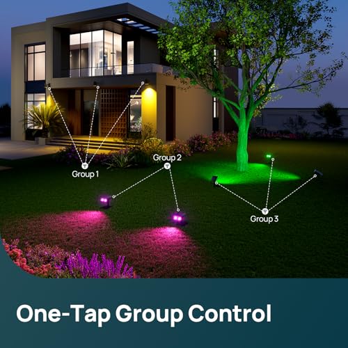 Smart Solar Spot Lights Outdoor SL5C (4 Count)