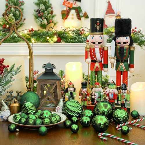 24ct Christmas Ball Ornaments Shatterproof Christmas Ornaments Set Decorations for Xmas Tree Balls 60mm2.36 (24 Count)