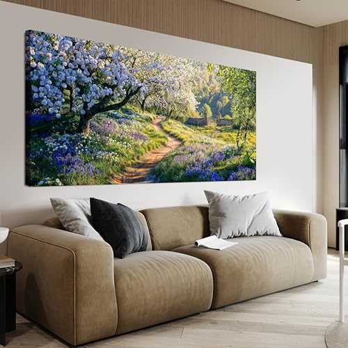 Canvas Wall Art Landscape Artwork for Walls Green Wall Art Bedroom 24"x48"