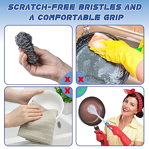 6 Pcs Kitchen Scrub Dish Brush Bulk (6 Count)