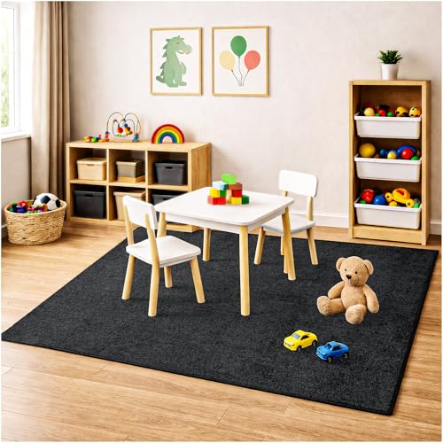 Soft & Colorful 4' Round Kids Classroom Area Rug