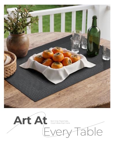 Black Frame Placemats Set of 8 (8 Count)