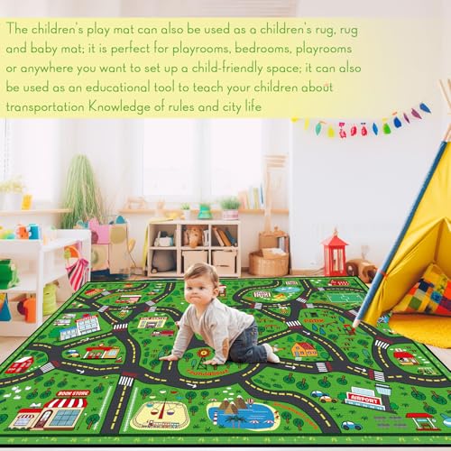 Kids Playmat Rug 4x6 ft