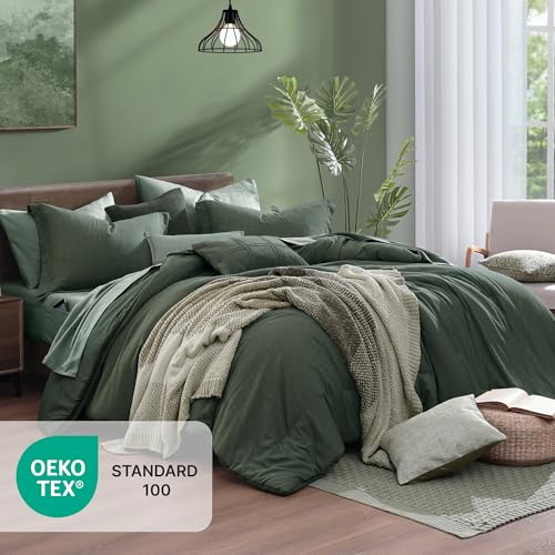 Oversized King Comforter Set Deep Forest 7 Pieces Bed in a Bag