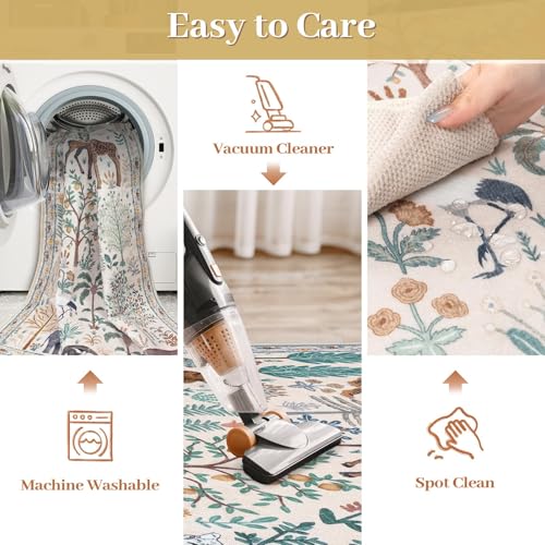 Jungle 8x10 Area Rugs for Living Room Bedroom Large Washable Rugs (80 Sq Ft)