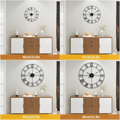 Large Wall Clock Silent Non