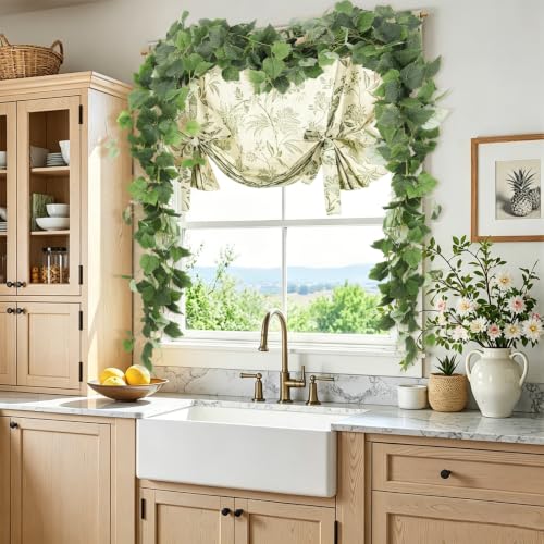 3Pcs Fake Vines Artificial Grape Leaves Ivy Greenery Garland 5.9FT (3 Count)