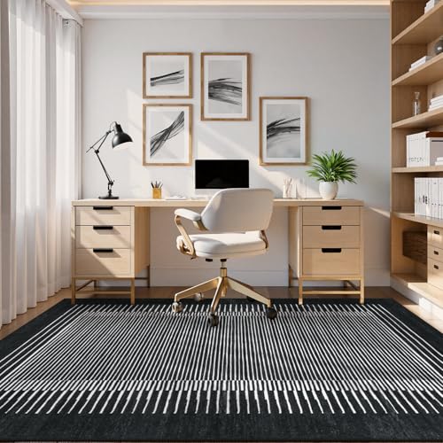 Washable Striped 5x7 Washable Area Rug (35 Sq Ft)