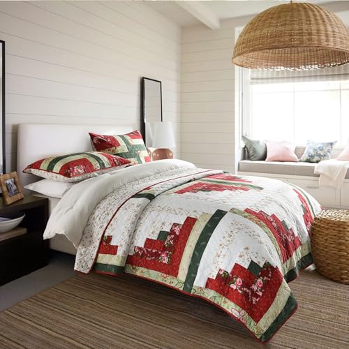 Handmade Quilted 100% Cotton Queen Comforter Set for Bed