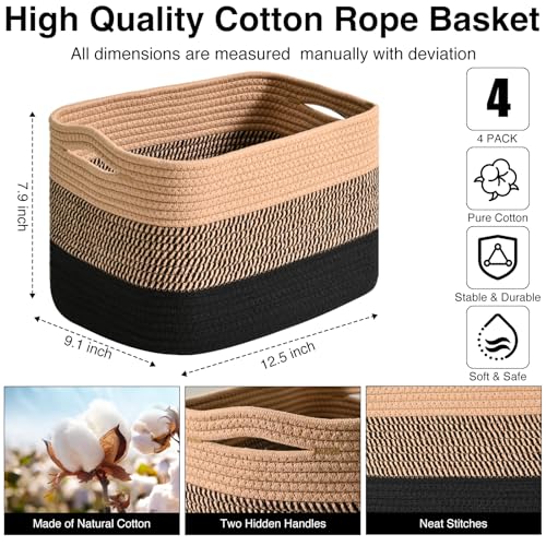 Storage Baskets for Shelves Organizing (4 Count)