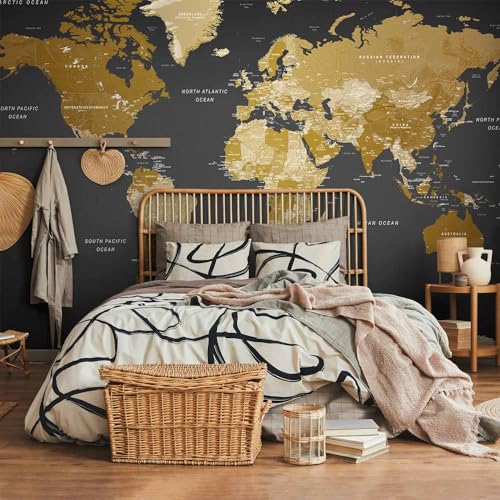Wall Mural World Map 135x101 in (94.5 Sq Ft)