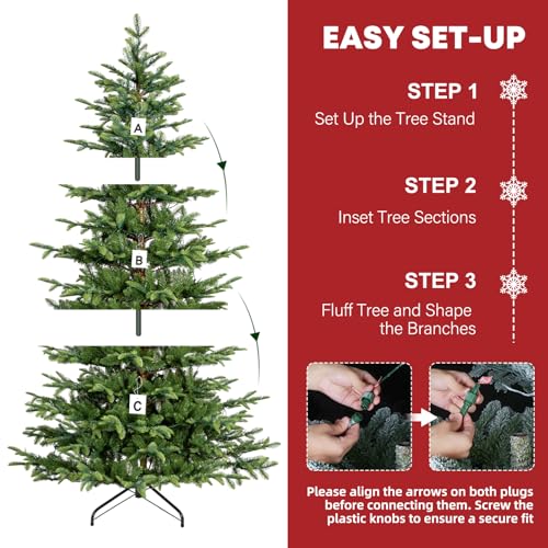 7.5 ft Prelit Sparse Christmas Tree with Realistic PE Foliage