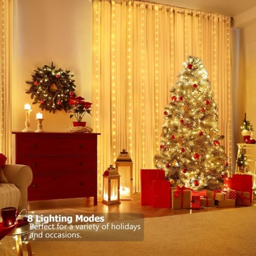 Warm White Curtain Lights (6.5 Foot)