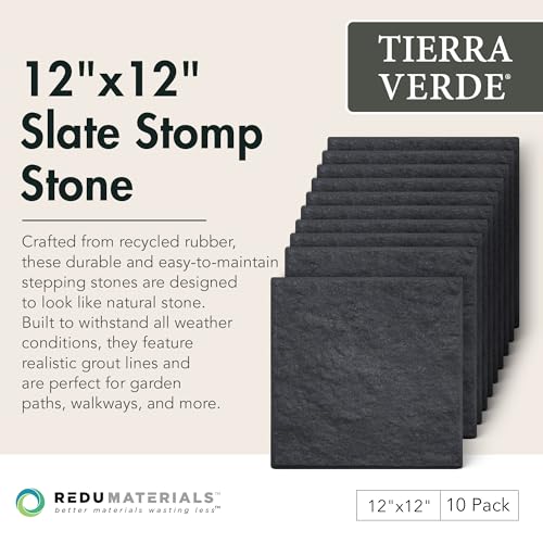 Faux Stone Rubber Square Stomp Stones (10 Count)