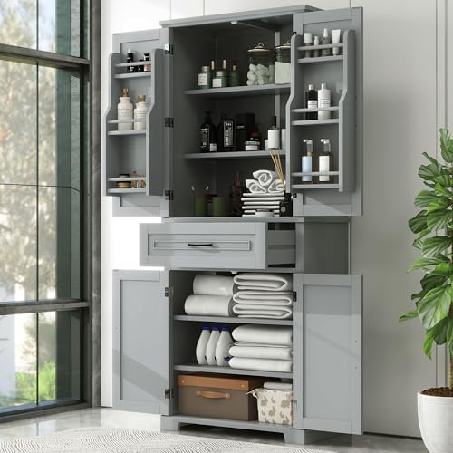 72.2" Storage Cabinet with Doors and Drawers