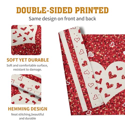 Valentine Hearts Placemats Set of 4 (4 Count)