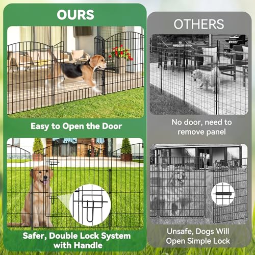 10 Panel No Dig Garden Fence with Gate (60 Sq Ft)