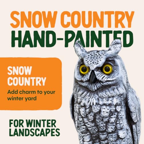 Fake Owl Decoy to Scare Birds Away from Gardens