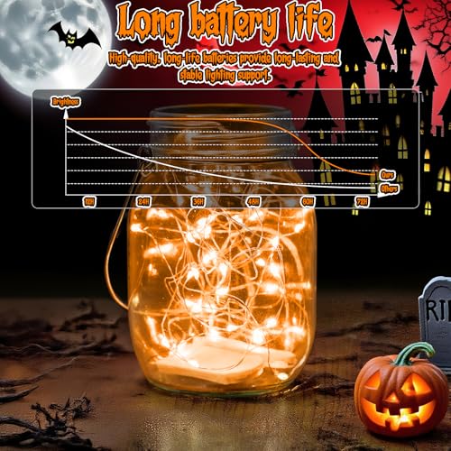 Halloween Orange Fairy Lights Battery Operate (6 Count)