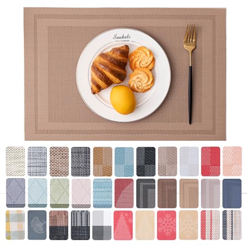 Placemats Set of 6 Washable Indoor (6 Count)