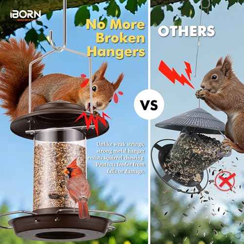 Bird feeders for Outdoors Metal Chew Resistant