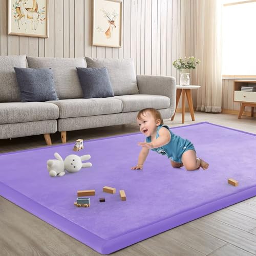 Baby Play Mat for Floor Nursery Muscle Mat Area Playroom Rug 39"x59" Elastic Foam 1.3" Thick Crawling Mat for Babies