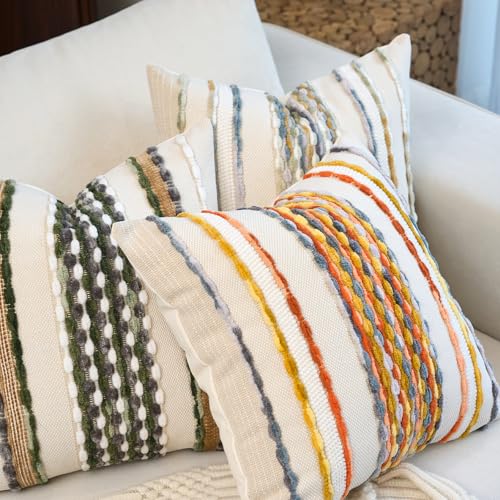 Boho Pillow Covers 18x18 Inch Set of 2 (2 Count)