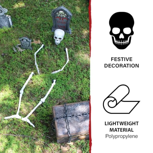 Ground Breaking Skeleton Stakes Spooky Halloween Decoration (34" Skeleton Groundbreaker)
