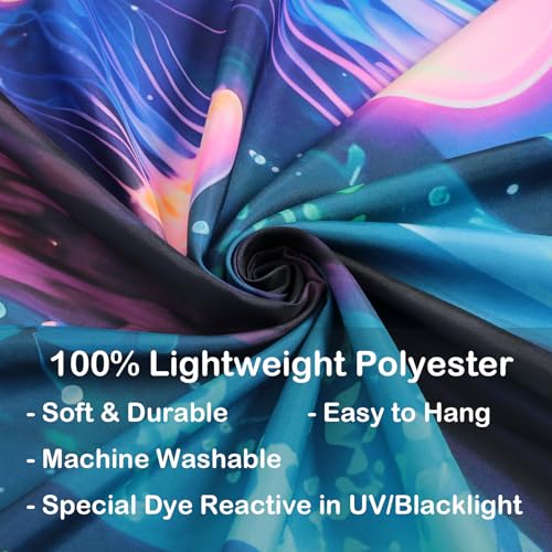 Blacklight Jellyfish Forest Tapestry