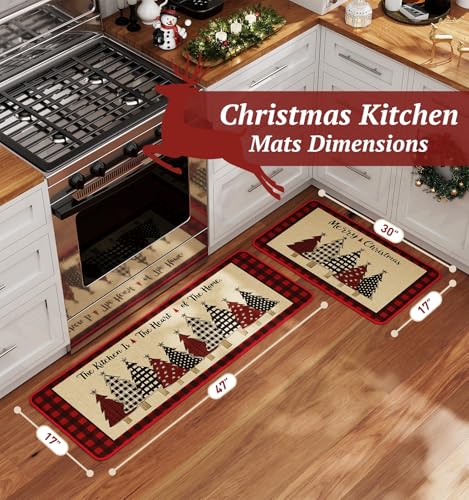 Kitchen Mat Set of 2 (5.55 Sq Ft)