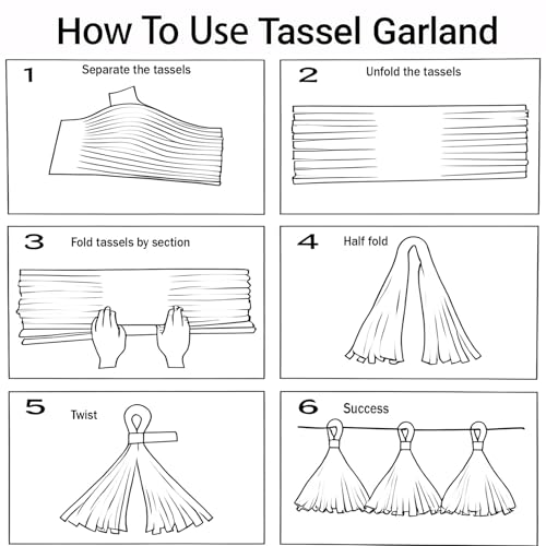 Tissue Paper Tassel Garland Banner (15 Count)