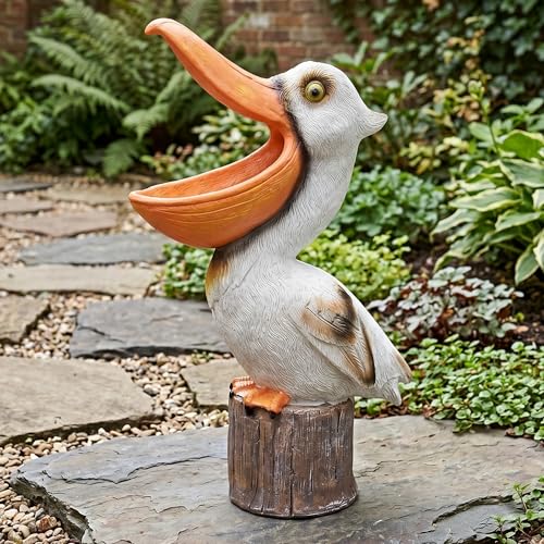 14 Inch High Pelican Garden Statue Outdoor Decor