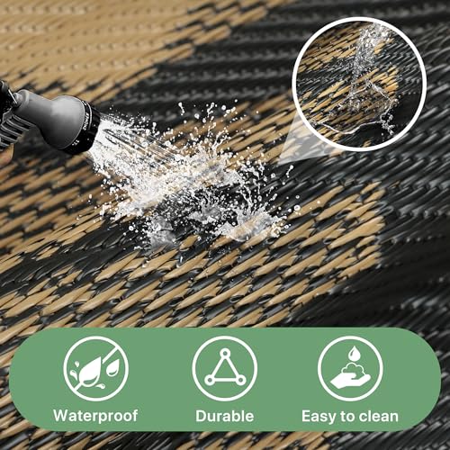 Outdoor Rug Waterproof Plastic Rugs for Patio (54 Sq Ft)