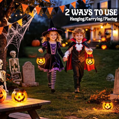 Halloween Pumpkin Solar Lantern (2 Count)
