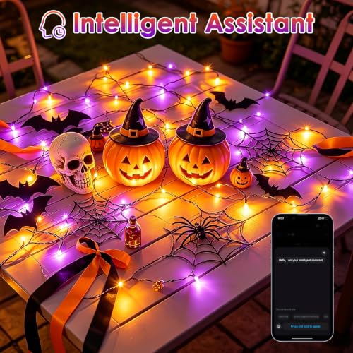 Smart Color Changing Halloween Light 264FT 800 LED Orange Purple App Remote