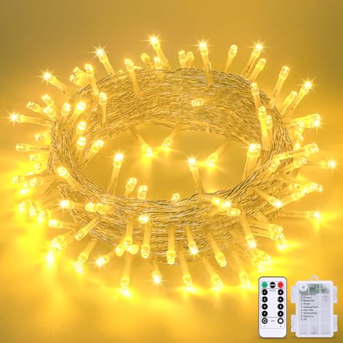 33ft 100 LED Warm White Christmas String Lights for Room Decor (100 Count)