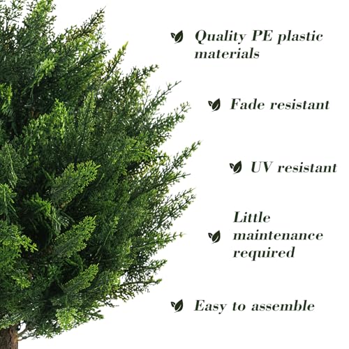4 Pack UV Resistant Fake Bushes (4 Count)