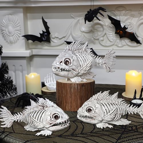 3 Pack Halloween Skeleton Decor Halloween Fish Tank Decorations (3 Count)