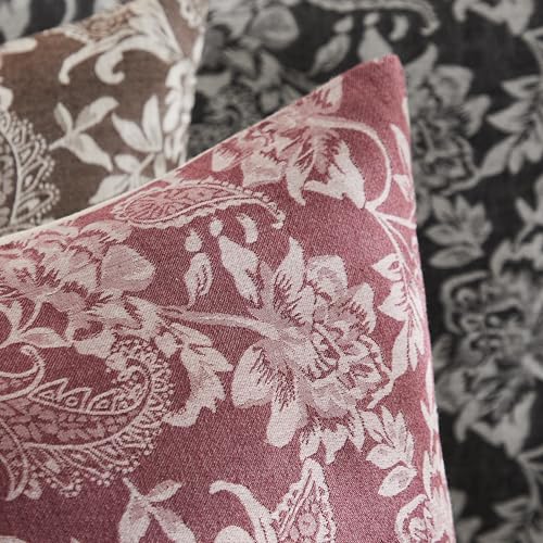 Floral Jacquard Throw Pillow Covers Set of 2 (2 Count)