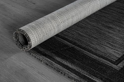 Outdoor Rug 6x9 Modern Bordered Area Rugs for Indoor and Outdoor Patio Deck Porch Garden Waterproof Weather Sun Resistant Washable Outside Carpet (58.91 Sq Ft)