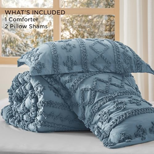 Tufted Boho Comforter Set Queen Size