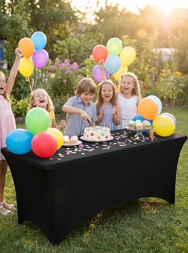 Spandex Table Cloth 4 Pack [4FT (4 Count)