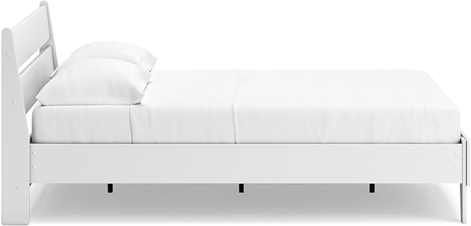 Signature Design by Ashley Socalle Casual Queen Panel Platform Bed, Foundation or Box Spring Not Needed, White