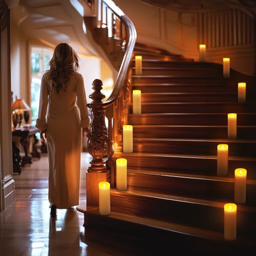 9" x 3" Flickering Flameless Candles (2 Count)