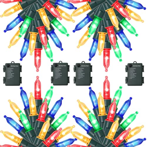 4 Pack 50LED Outdoor Christmas Lights (4 Count)