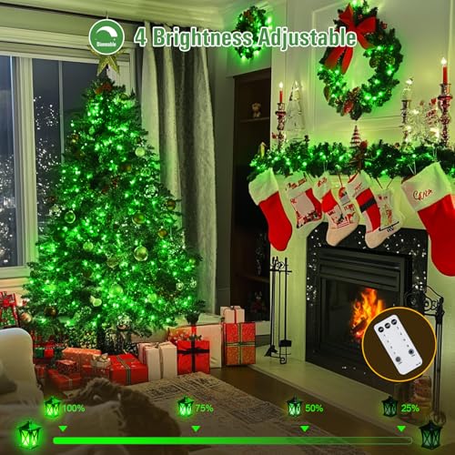 600 LED Green Lights Indoor Outdoor Waterproof for Halloween Decor (168 Foot)