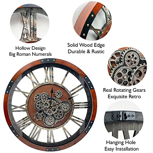 36" Original Moving Gears Wall Clock