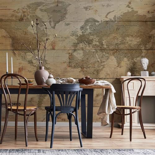 Wall Mural World Map 177x124 in (9 Count)